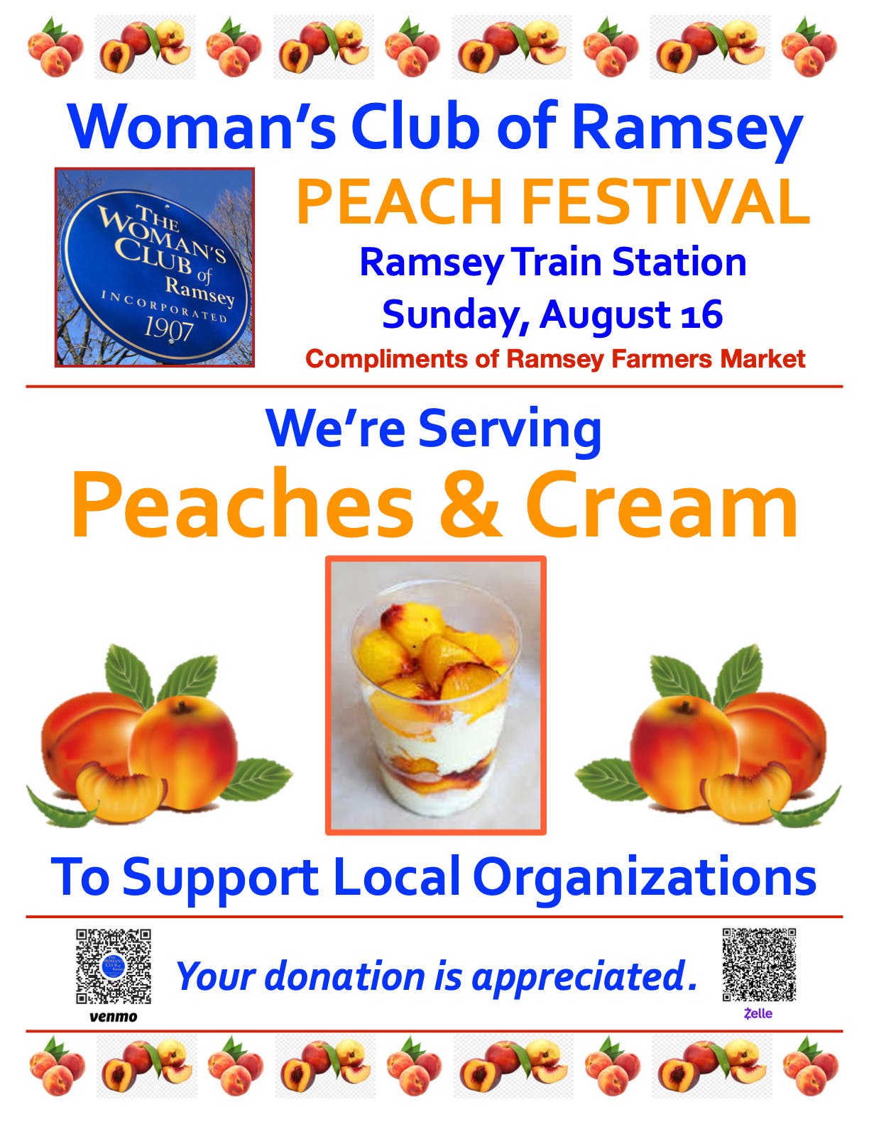 Woman's Club To Serve Peaches and Cream, Sell Flower Power Crafts