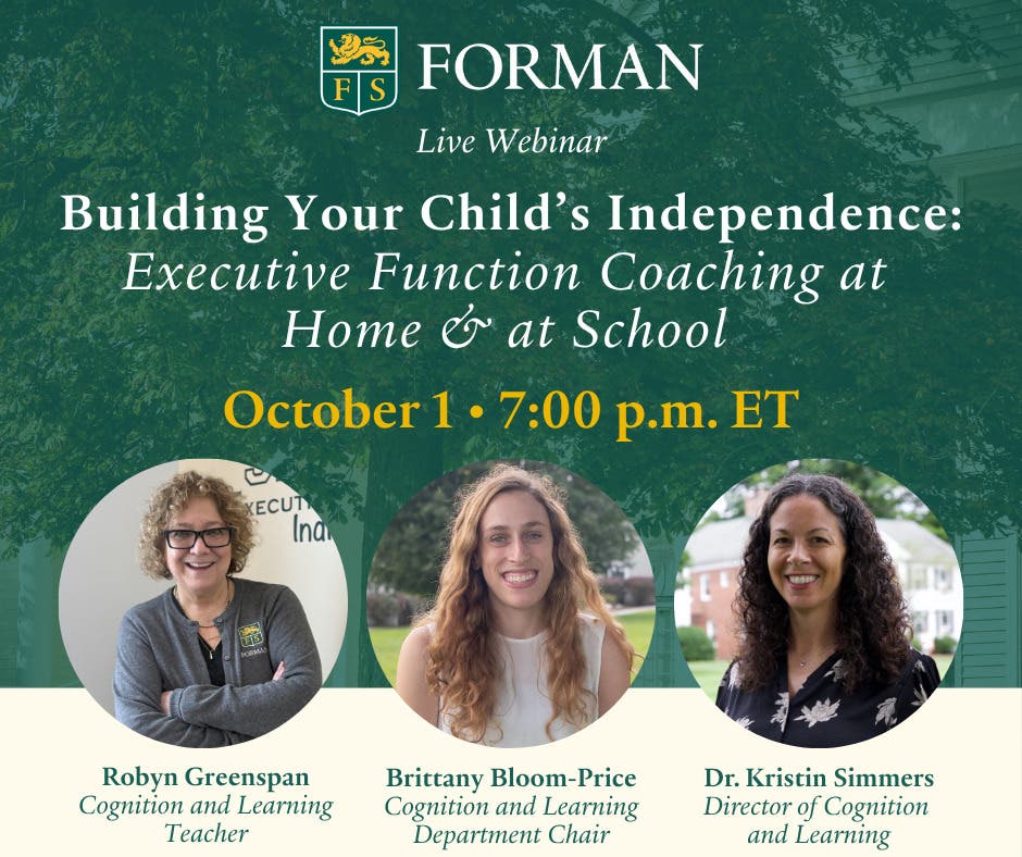LIVE WEBINAR: Building Your Child’s Independence: Executive Function Coaching at Home and at School