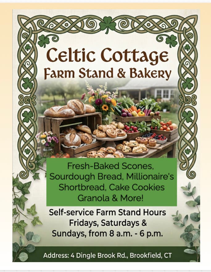 Celtic Cottage Bakery Farm Stand is Now Open!