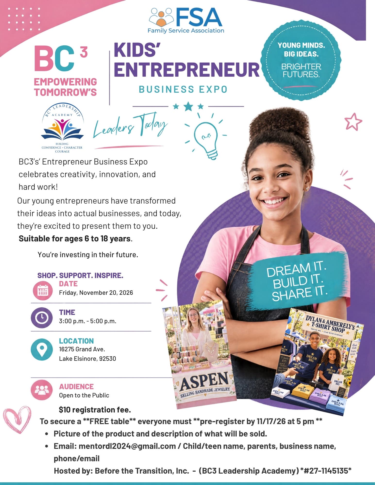 BC3 Kids' Entrepreneur Business Expo