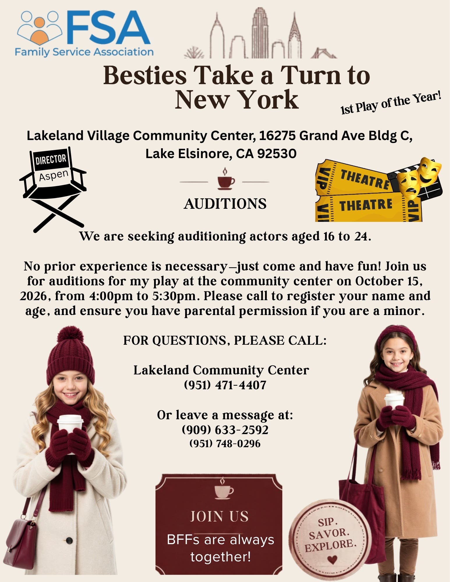 Besties Take a Turn to New York Auditions