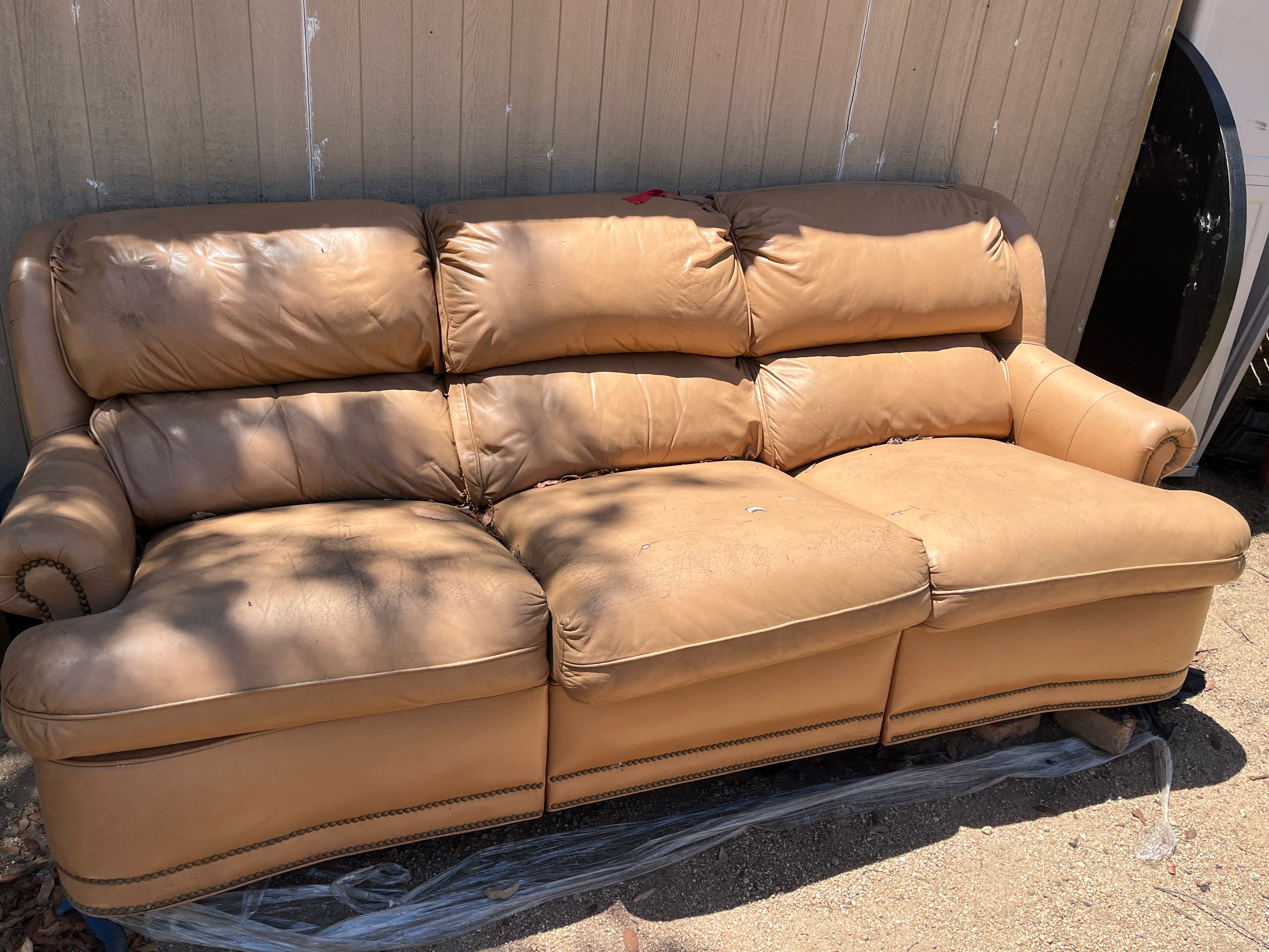FREE leather reclining sofa