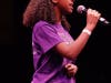 Westlake School for the Performing Arts student Amarech Mendez performing the national anthem for all festival attendees at the opening ceremony.