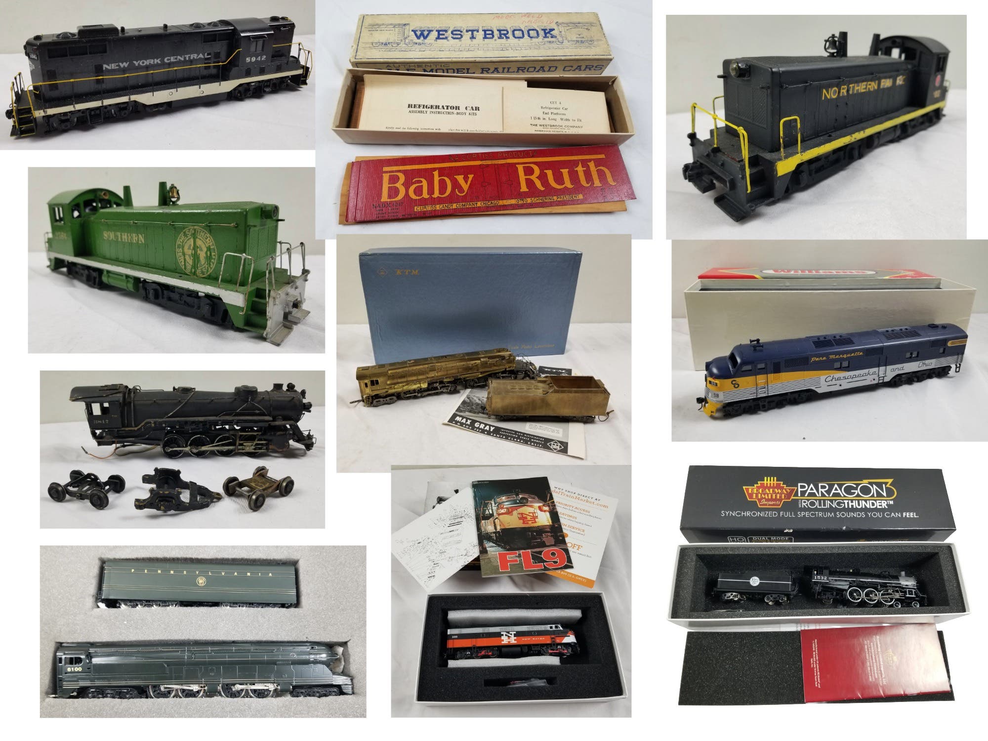 Online Auction Live Now-Vintage Collectible Model Trains! Kato, Rivarossi, KTM, Broadway Ltd & More!