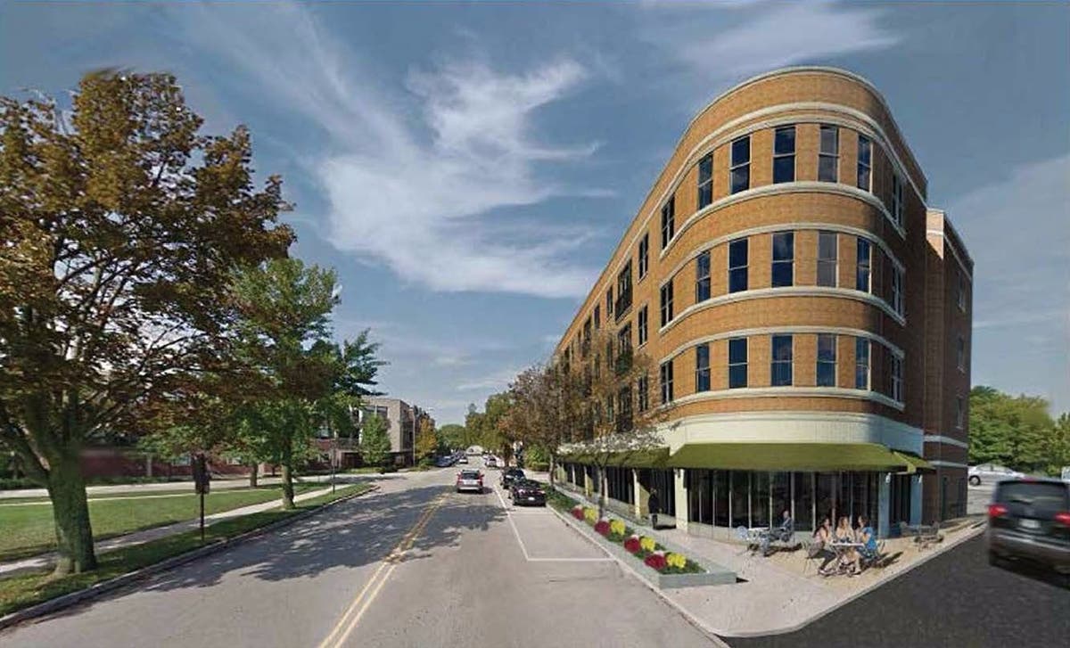 Mixed-use development planned by Klairmont Investments for 515-555 Roger Williams Avenue in Highland Park.