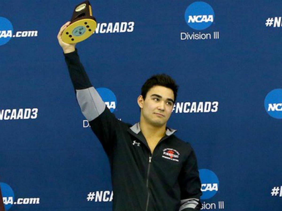 Heath Ogawa, of Deerfield, won his second NCAA Division III national diving championship on March 23, 2019.