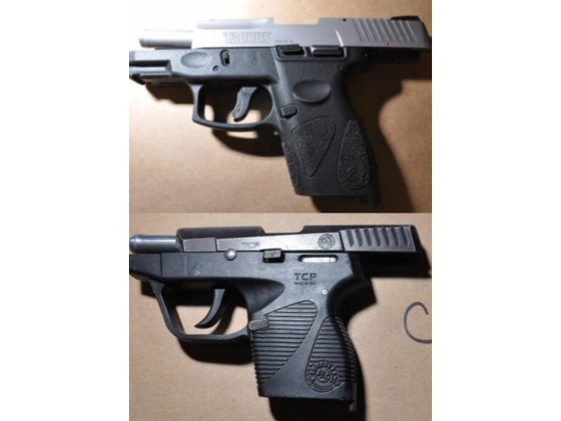 Two guns were found by police after an April 9 traffic stop on Dodge Avenue.