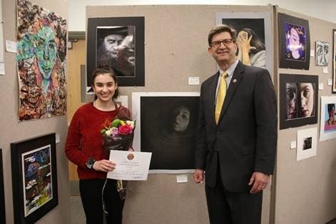 Maya Epstein of Glenbrook North High School earned first place in 10th District's 2019 Congressional Art Competition.