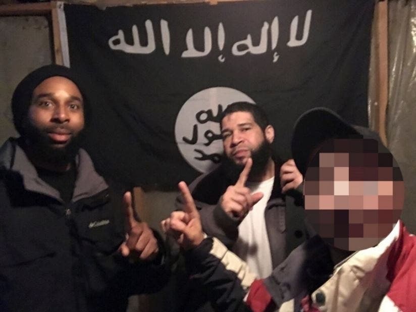 Joseph Jones, at left, and Edward Schimenti, right, were convicted Thursday in Chicago of aiding ISIS.