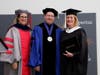 Keren Fraiman, Spertus Institute dean and chief academic officer; Dean P. Bell, Spertus Institute president and CEO; and Doris Schyman, of Northbrook.