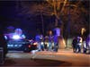 A photo shows police armed with heavy armor and weaponry at the intersection of Tower and Winnetka roads at 7:53 p.m. on Jan. 16, 2020.