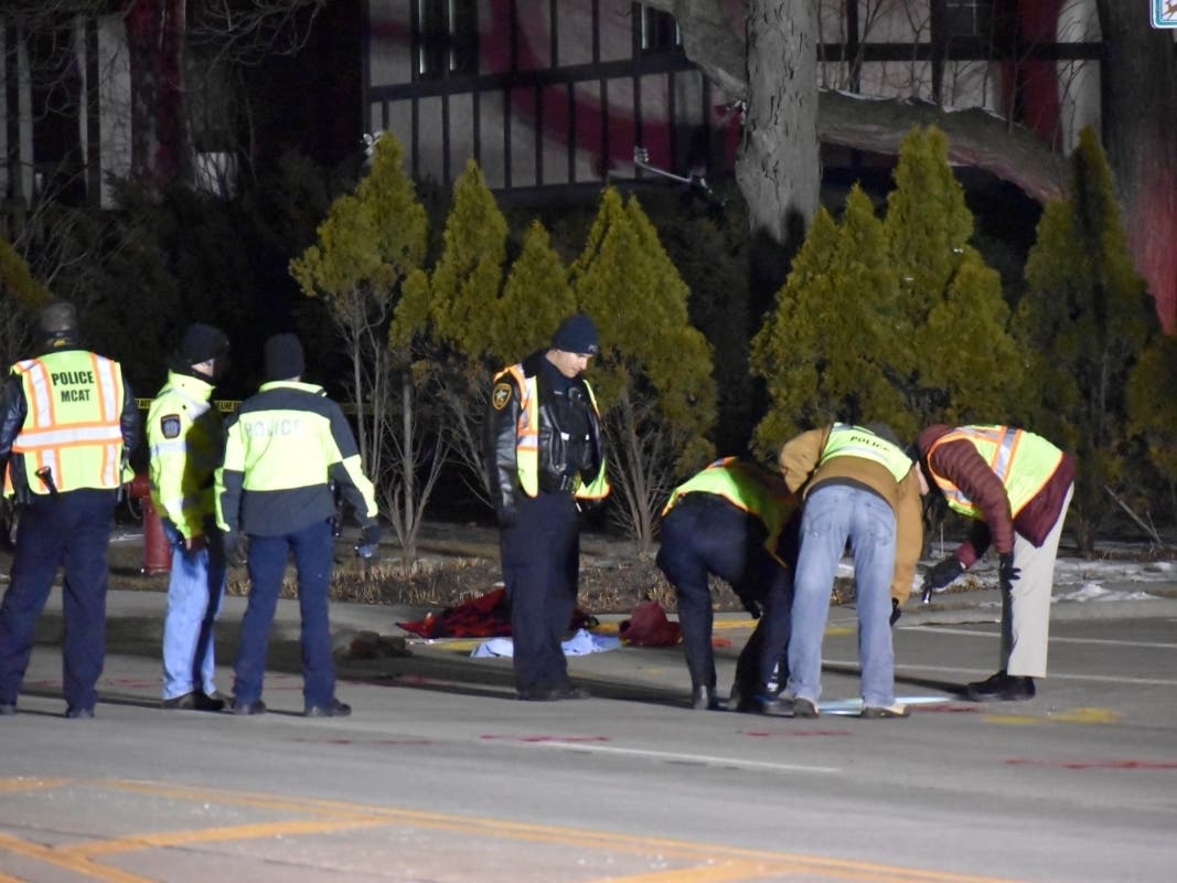 Members of the Lake County Major Crash Assistance Team investigate the scene of a hit-and-run incident at Deerfield Road and Beverly Place on Feb. 7, 2020.