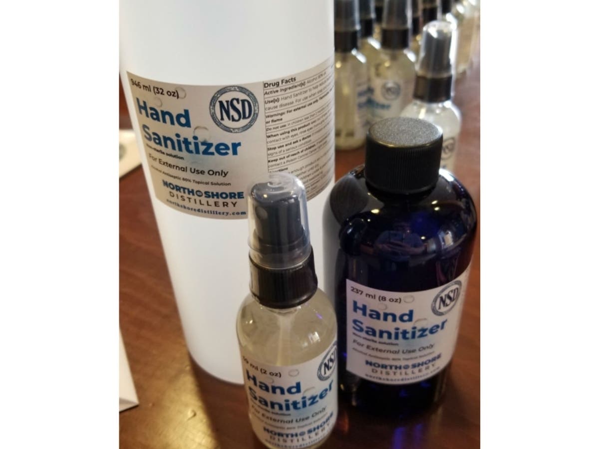 North Shore Distillery in Green Oaks began producing alcohol-based hand sanitizer last month. It has prioritized distribution to emergency personnel and health care professionals.