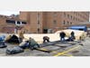 Crews assembled an emergency medical field unit in six hours on April 17 outside Vista Medical Center East in Waukegan. 