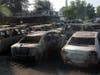 About 50 cars at The Car Source used car lot at 59th Street and Sheridan Road in Kenosha were left destroyed Monday morning. (Scott Anderson/Patch)