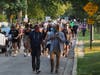 Hundreds of demonstrators marchers and chanted in support of the family of Jacob Blake and the Black Lives Matter movement Tuesday in Evanston.