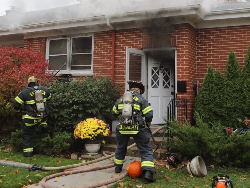 Firefighters extinguished a fire in a multi-family home Tuesday in the 2500 block of Lawndale Avenue.