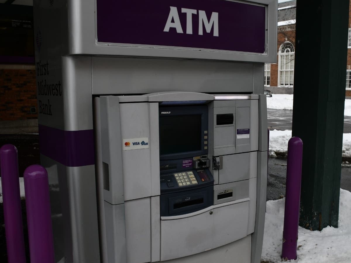 Someone placed an internal ATM skimmer inside the card reader slot of a machine at a downtown Lake Forest bank.