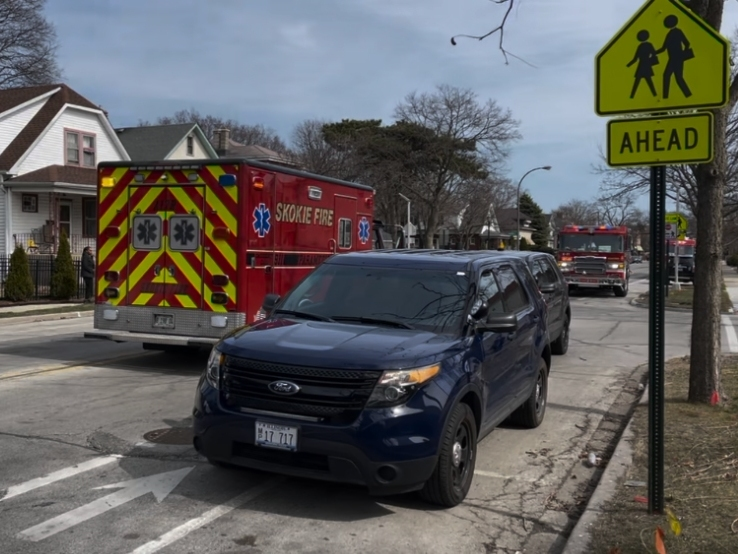 Police and fire personnel were called to the scene of a triple shooting in the 1800 block of Hovland Court shortly before noon on Friday, according to Evanston police.