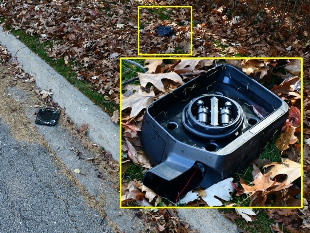 Police said a broken side mirror left at the scene of a fatal hit-and-run traffic crash last year helped identify the driver.