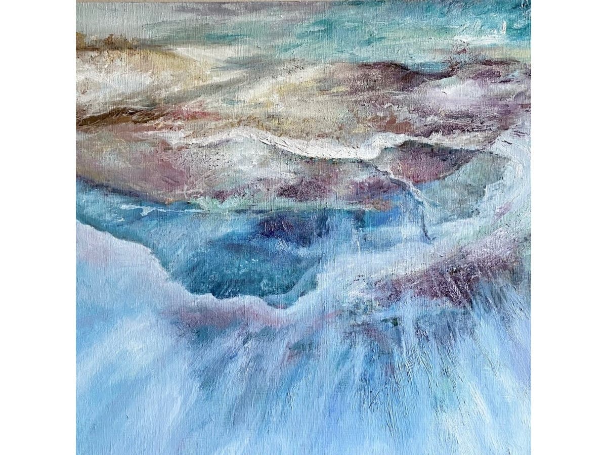 The 12-inch by 12-inch oil painting on display at Vivid Art Gallery in October is part of Angelina Vivant's "Replenish" collection.