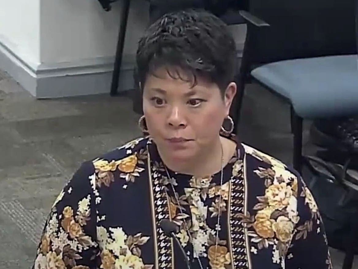 Former Evanston Human Resources Division Manager Jennifer Lin, pictured arguing last year against the public disclosure of candidates for city manager, resigned Sept. 10 after negotiating a severance deal executed with former City Manger Erika Storlie.