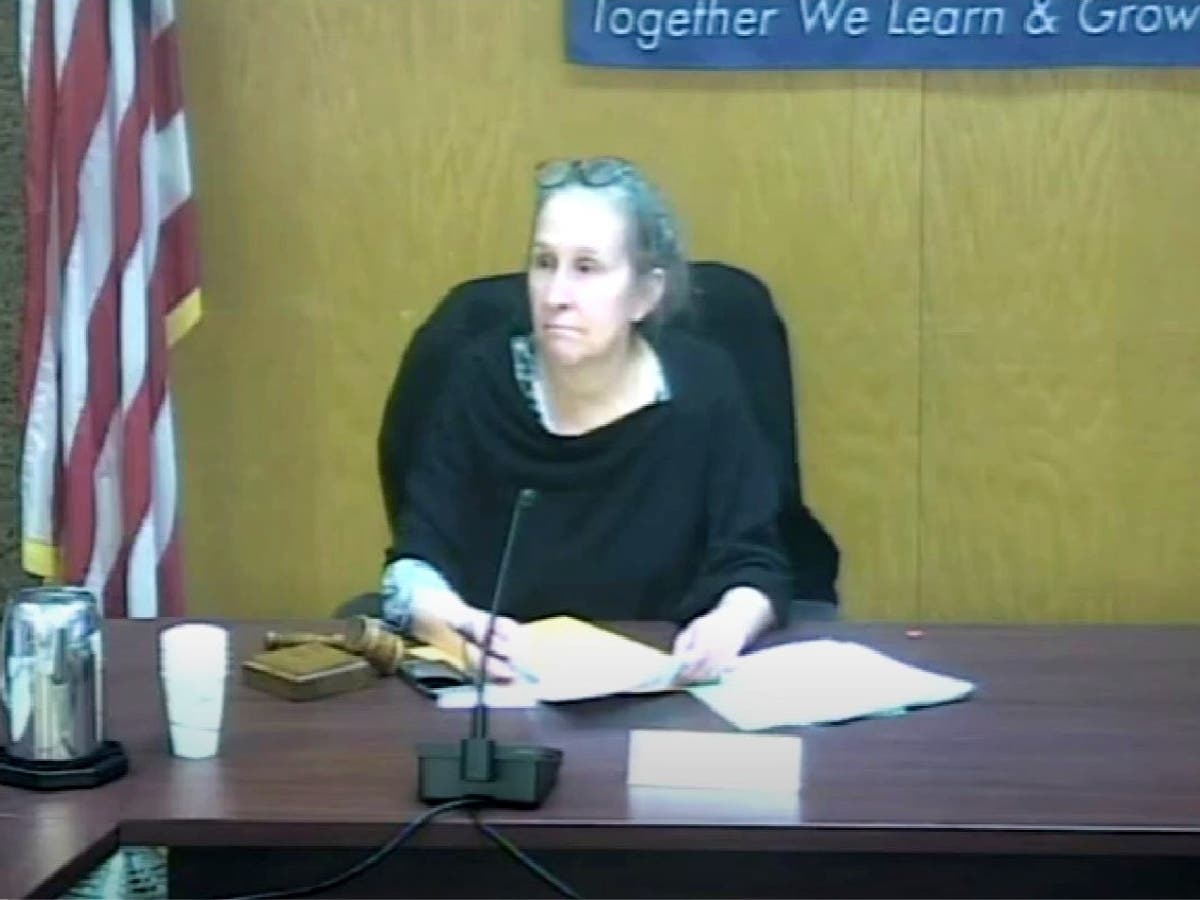 Lisa Schneider Fabes, shown presiding a 2020 school board meeting, resigned from her positions in the administration of Mayor Lori Lightfoot in December 2019 amid an inspector general probe of her Wilmette residency.