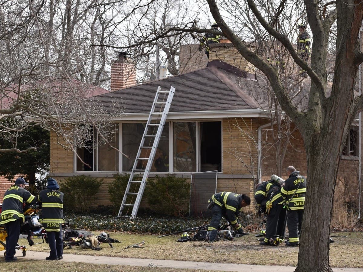 Fire crews were called to the 1500 block of Brummel Street in Evanston for a report of a man trapped in a burning house around noon on Thursday.