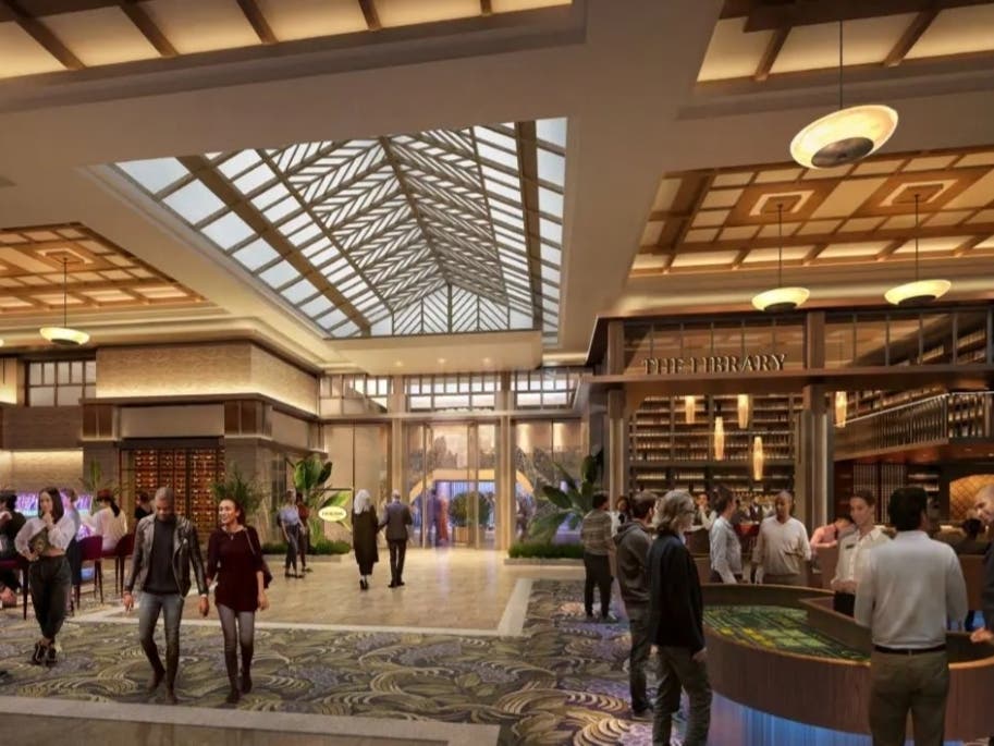 An architectural rendering shows plans for the American Place casino in Waukegan.