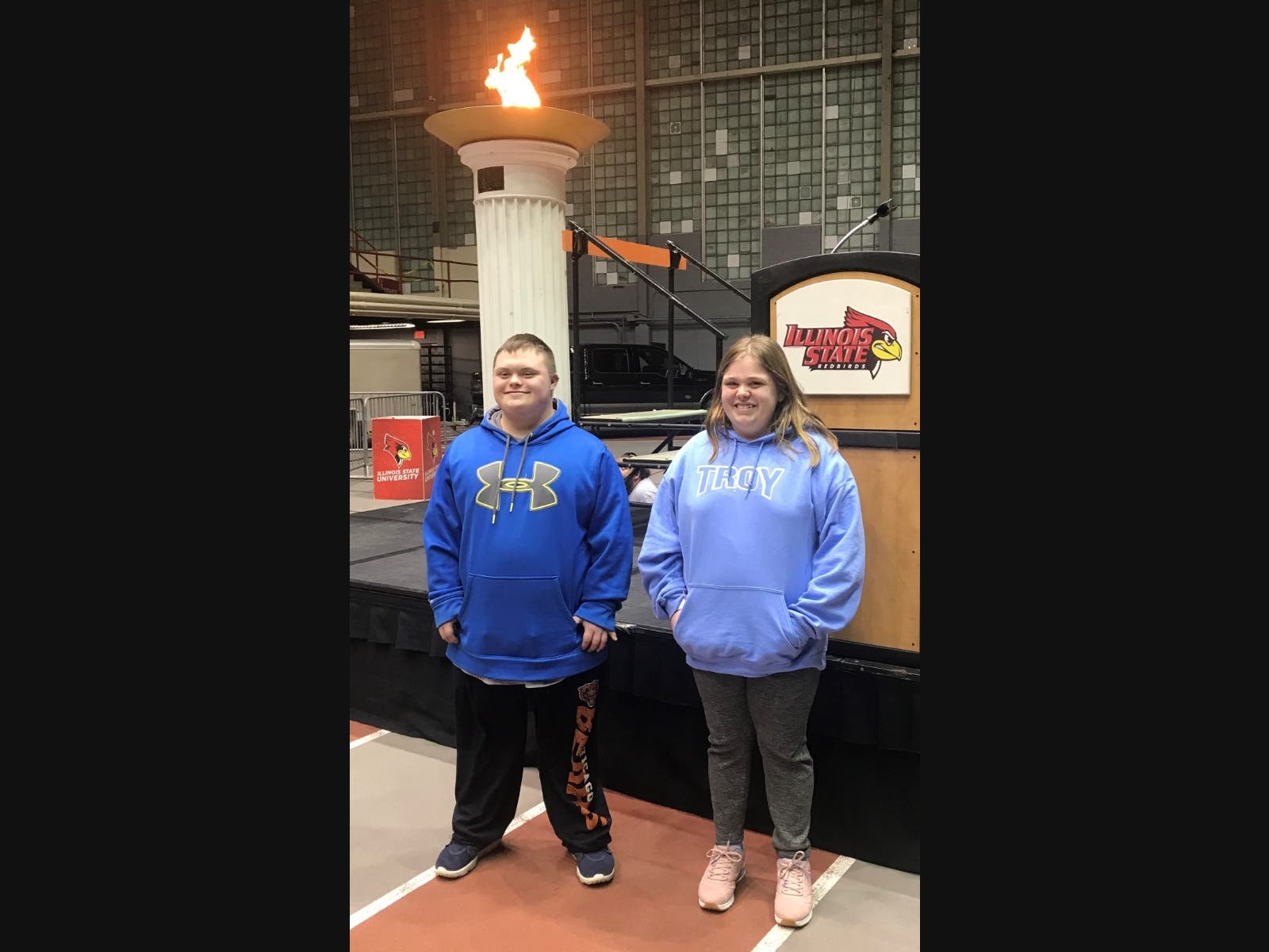 Troy Middle School’s Michael Horn and Lillian Chanda