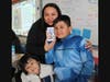 Cesar, his mother, sibling, and grandmother, who was on the phone in a live video feed from Mexico, celebrated a Grandparents’ Day luncheon at Troy Hofer Elementary School.