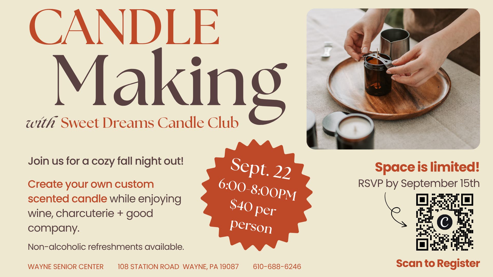 Candle Making with Sweet Dreams Candle Club