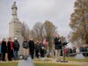 U.S. 6th District Congressman Sean Casten addresses those gathered at Evergreen Cemetery in Barrington, prior to commencement of laying wreaths on Veterans' graves.