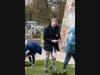 U.S. 6th District Congressman Sean Casten participating in Wreaths Across America wreath laying at Evergreen Cemetery in Barrington, IL