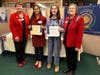 
Signal Hill Chapter, NSDAR recognizes the winners of its 2025-26 American History Essay Contest. Shown L-R – Honorary Regent Joyce Wright with 8th grade winner Aanvi Patel; 6th grade winner Genevieve Haradon with Regent Ruth Groth.
