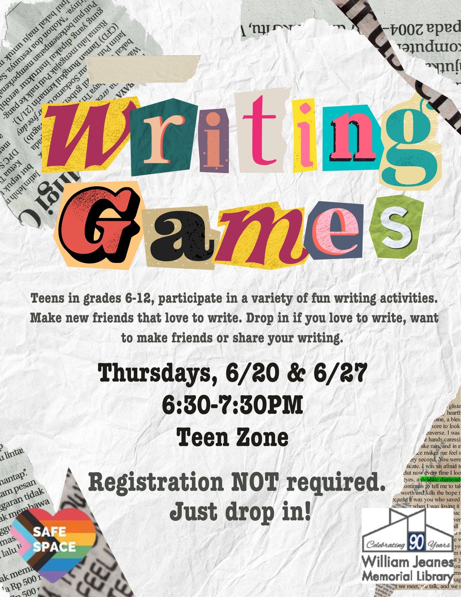 Jun 20 Writing Games Plymouth PA Patch Jun 20 writing games plymouth pa patch