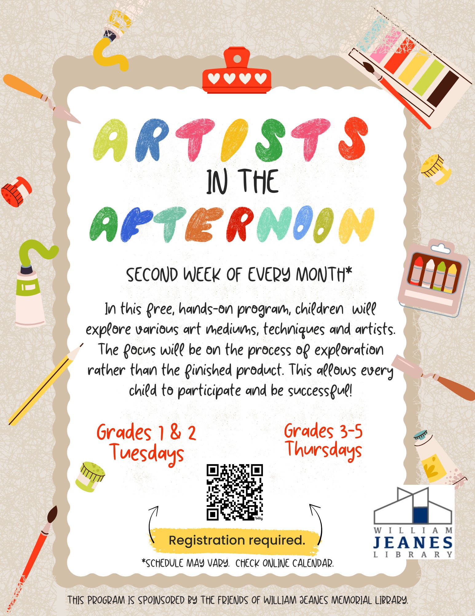 Artists in the Afternoon (gr. 3-5)