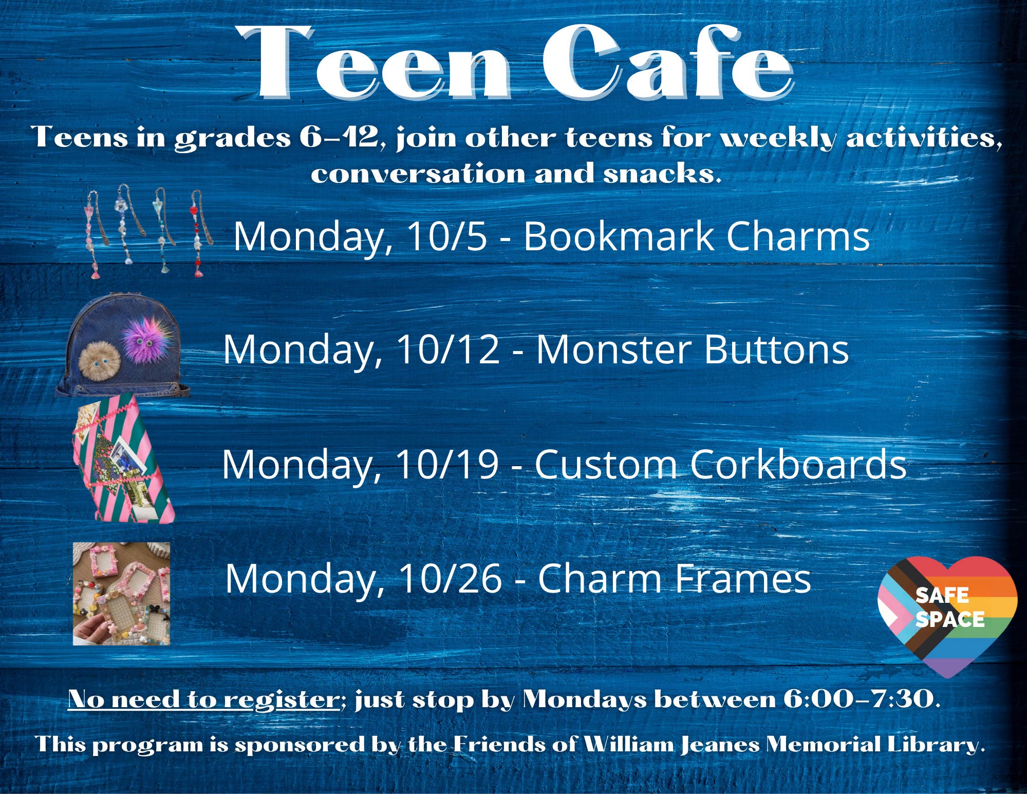 Teen Cafe - Bookmark Charms