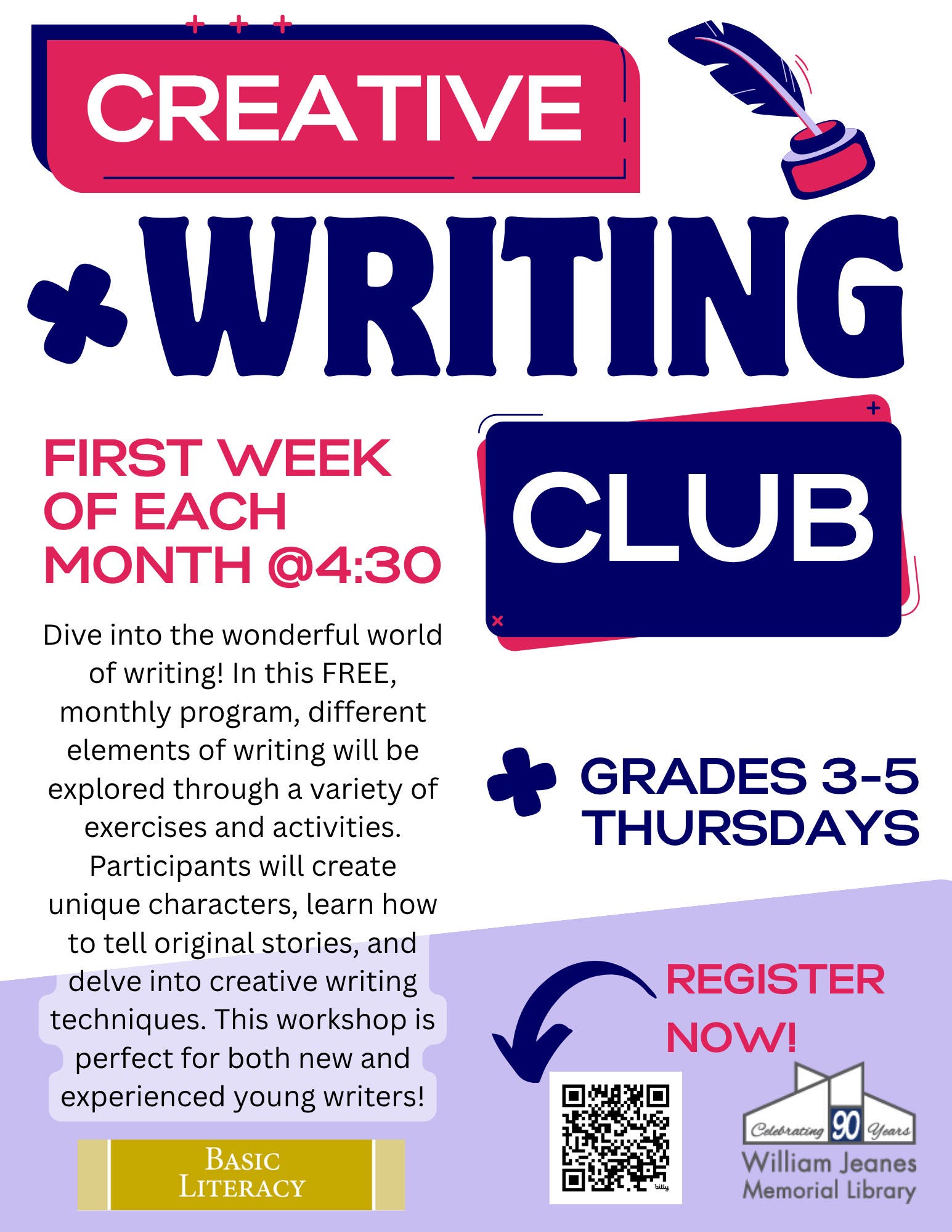 Creative Writing Club (Gr. 3-5)
