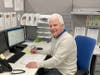 Ken Martin of Wallingford at his work station at Conval's global headquarters in Enfield. 