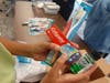 Dental supplies donated to area homeless children.