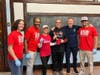 Painting at St. Joseph's Parish in Maplewood!  Isabella Brito, Conrad Martin, MaryCeu Nunes, Mark Slade, James Goodger (South Mountain YMCA Director) and Anthony Apicella 