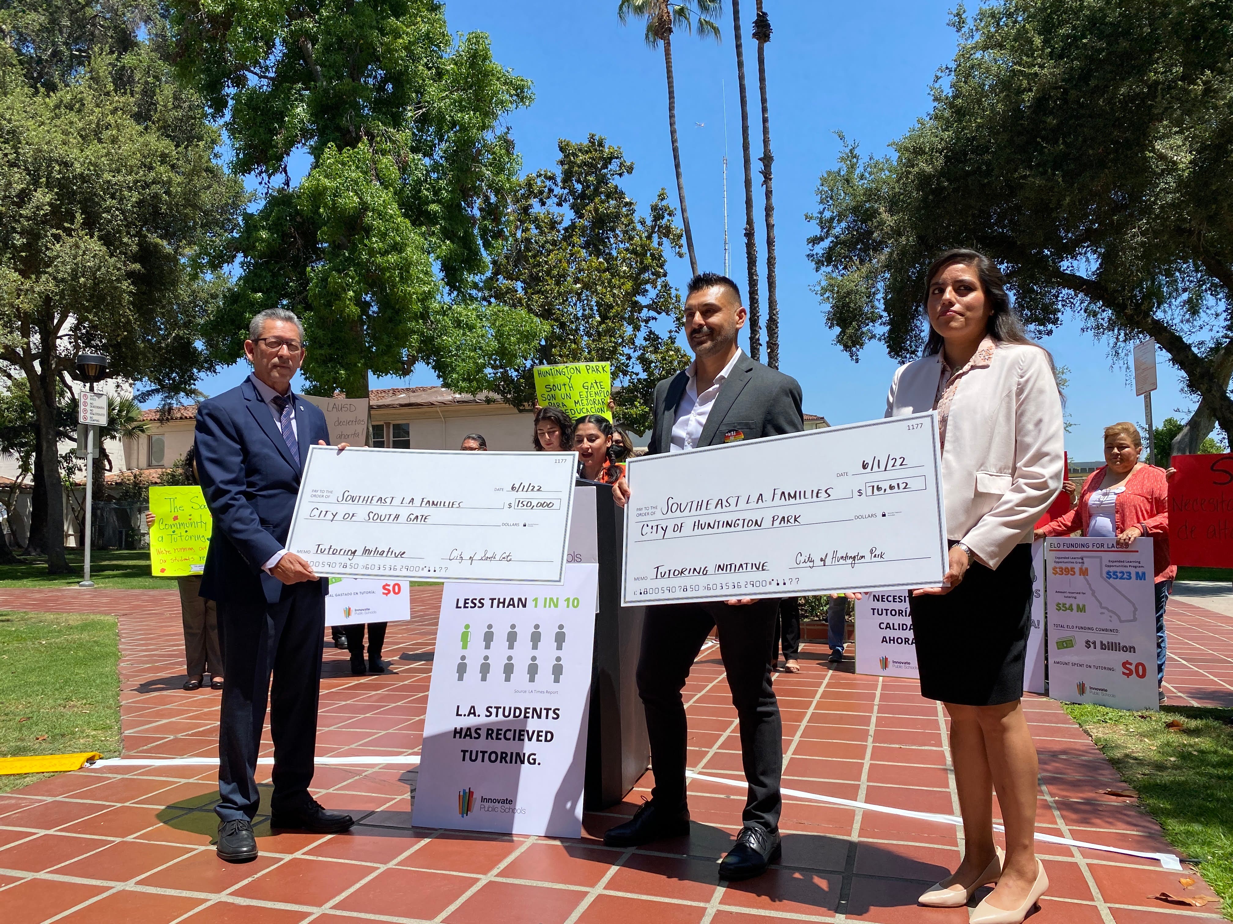 Southeast Los Angeles press event at Huntington Park City Hall.