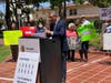 Al Rios, Mayor and representing South Gate at the Southeast Los Angeles press event at Huntington Park City Hall.