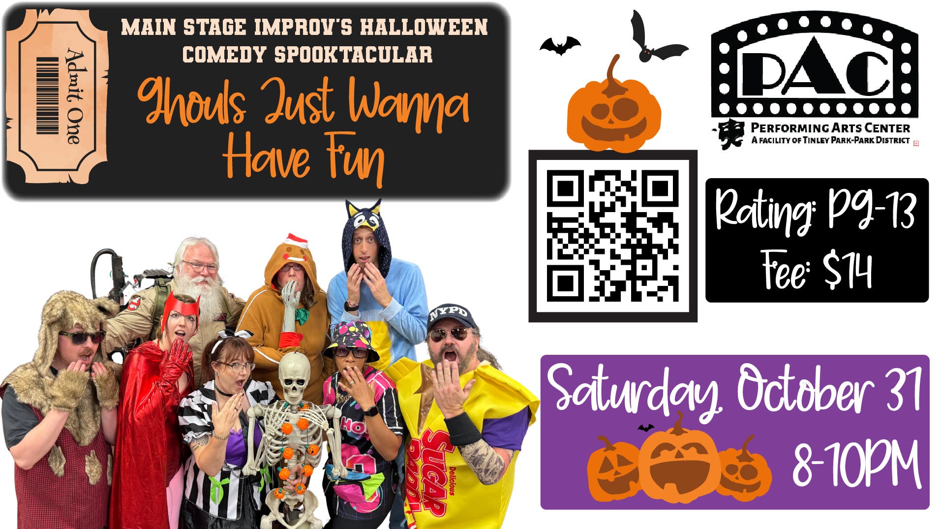 Main Stage Improv’s Halloween Comedy Spooktacular: Ghouls Just Wanna Have Fun!