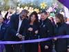 Rep. Antonio Delgado cuts a purple ribbon with other officials to start the Dutchess/Ulster Walk to End Alzheimer's.