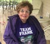 Marian Descharnais in Team Frank shirt in honor of her son.