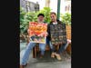 Pete and Seamus Heady share the paintings they made in an art therapy program with the Alzheimer's Association Hudson Valley Chapter.