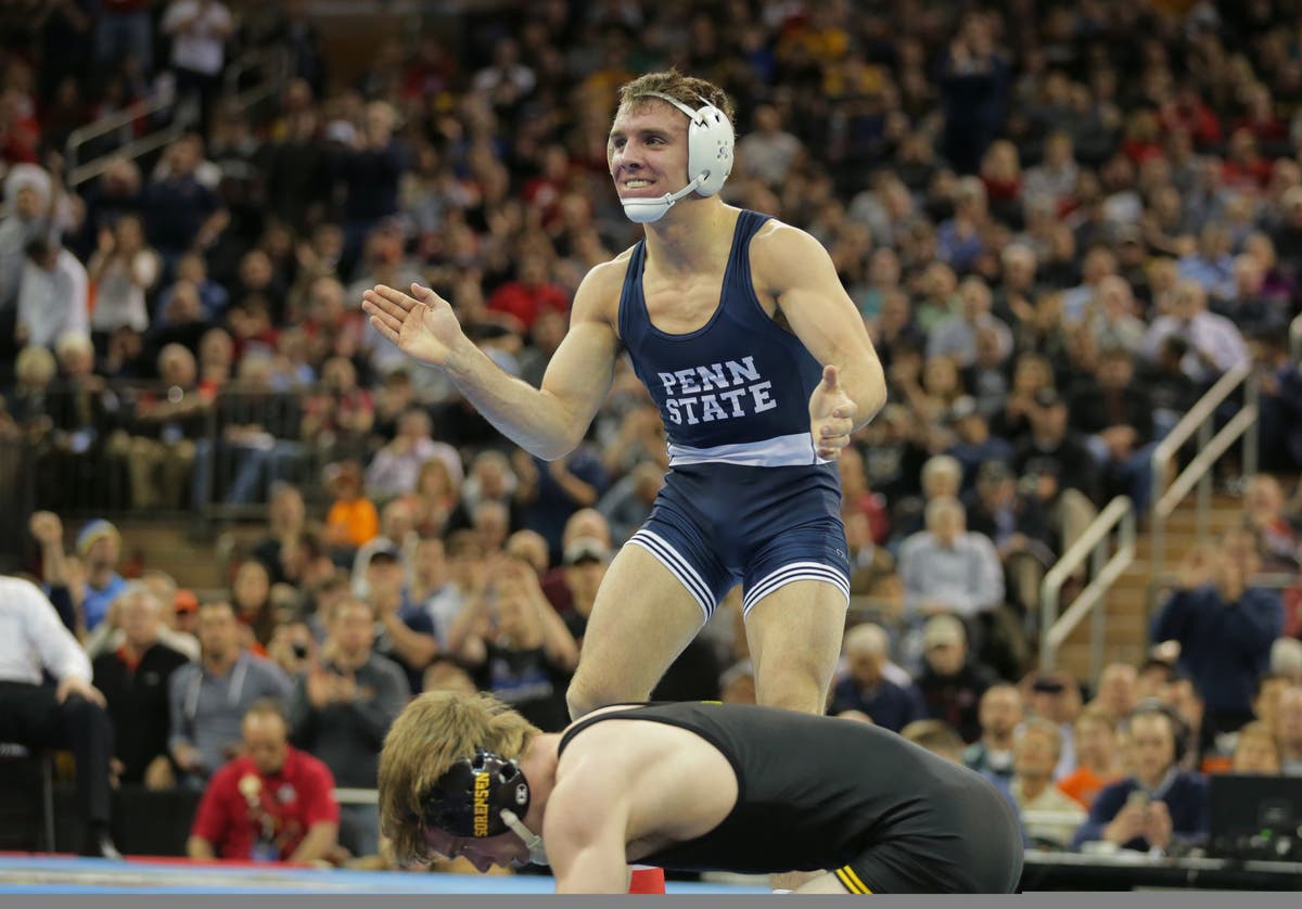 Penn State will try to defend its NCAA wrestling championship this weekend.
