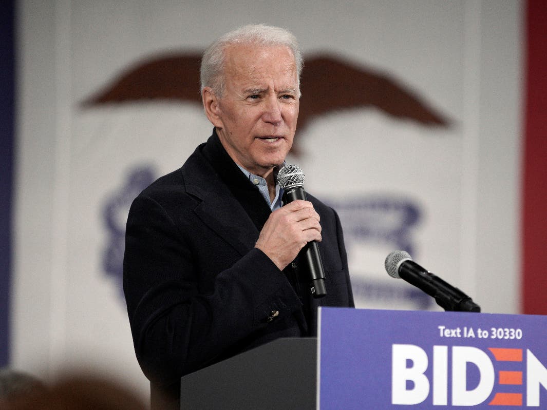 Democratic presidential candidate and former Vice President Joe Biden speaks during a campaign stop in Council Bluffs, Iowa, Wednesday, Jan. 29, 2020. 